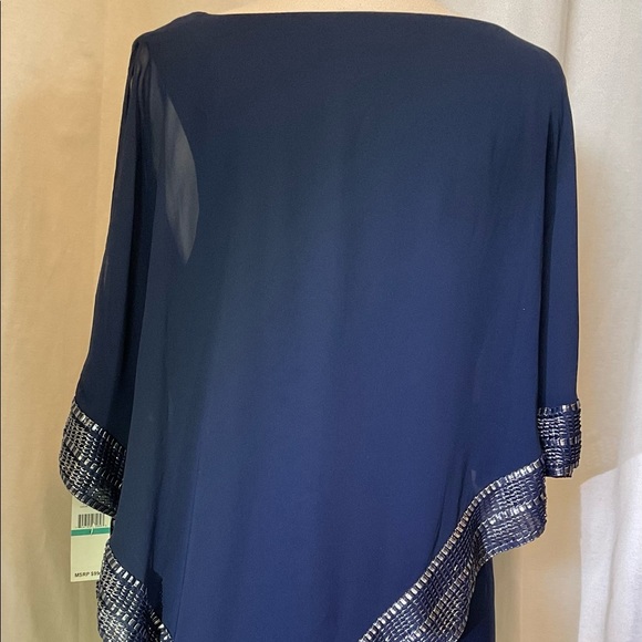 SLNY Navy Blue Dress Size 16.Cut a striking silhouette in SL Fashions' alluring - Picture 3 of 16